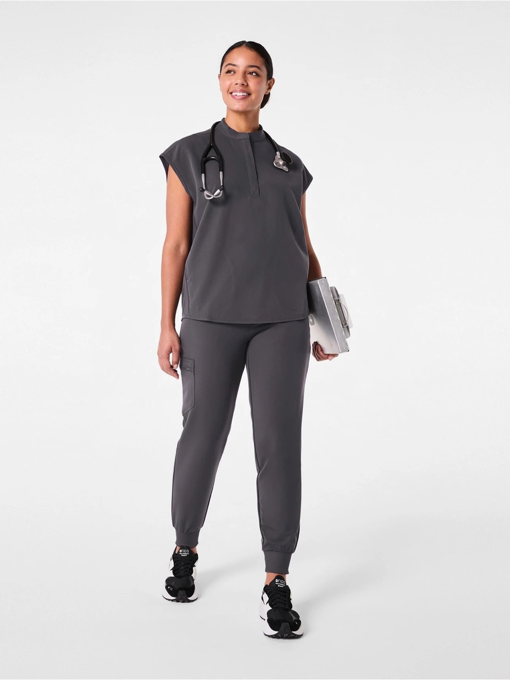 Figs Charcoal scrub set